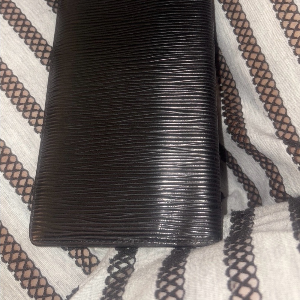 Louis Vuitton Black Textured Card Holder
